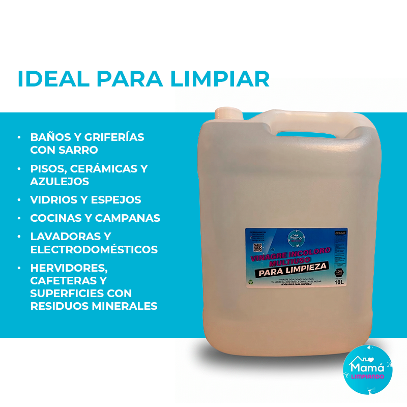 Vinagre de Limpieza 10 Litros – 10% de Acidez | Extra Concentrado
