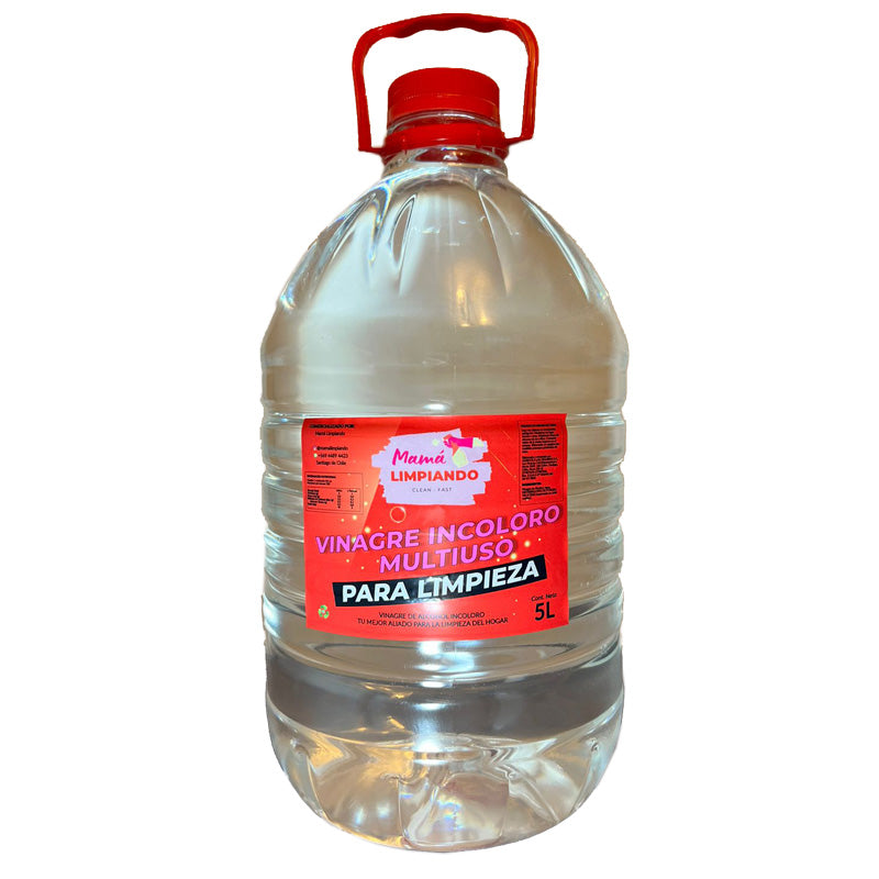 Vinagre de alcohol Incoloro para Limpieza 5Lts - Mamá Limpiando