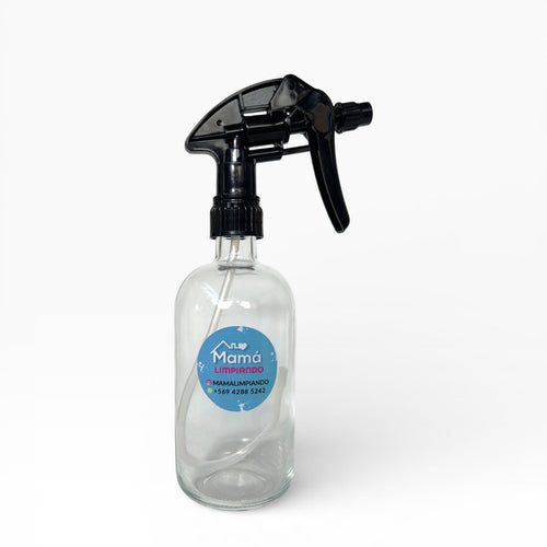 Botella de vidrio 500 ml con gatillo pulverizador