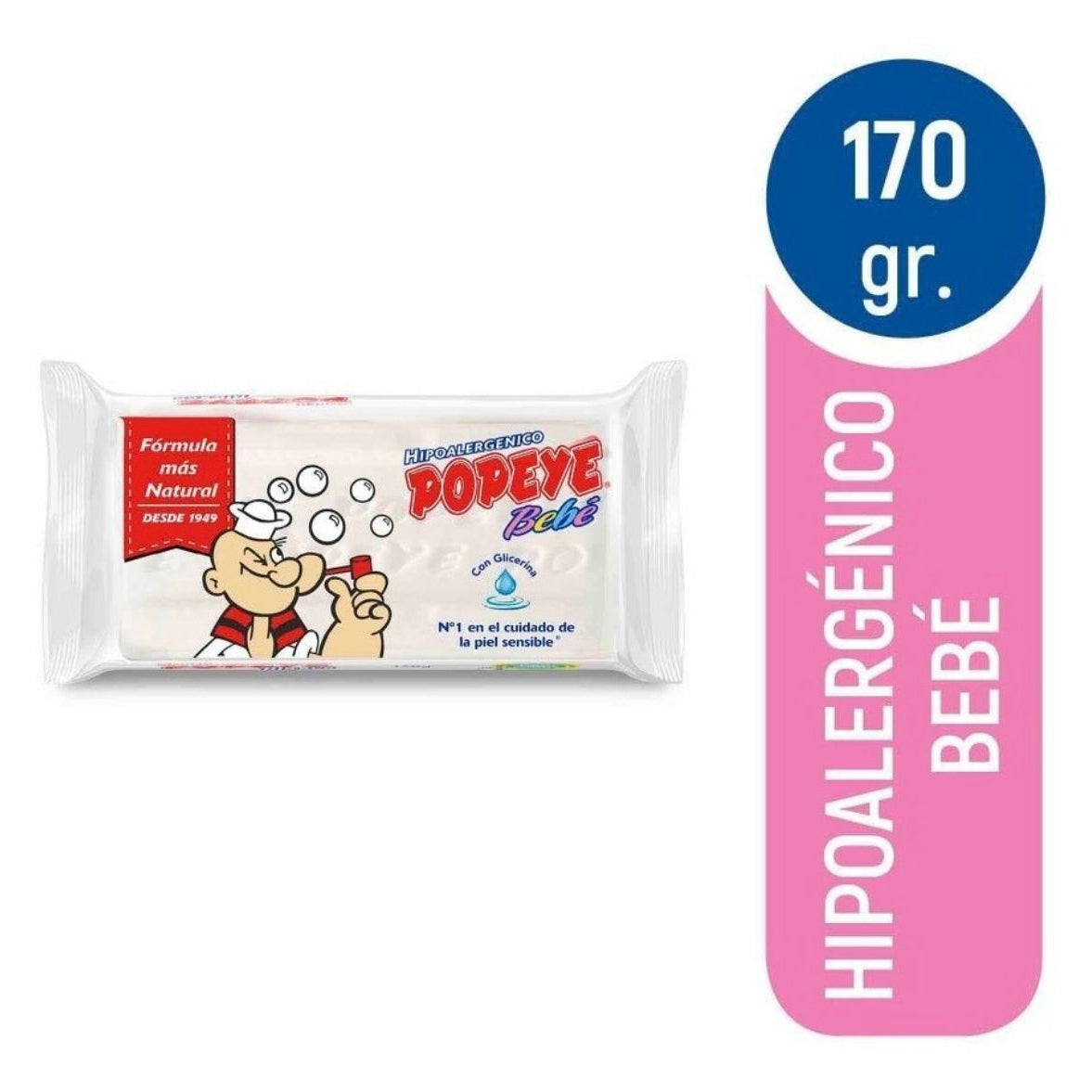 Jabón en barra Popeye de bebé