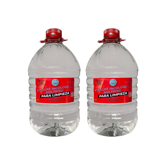 Pack: 2 Vinagres Incoloro para Limpieza 5Lts 4 % de Acídez