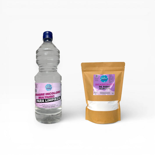1 LITRO Vinagre De Limpieza 8% Acidez + 1 K Bicarbonato BOLSA
