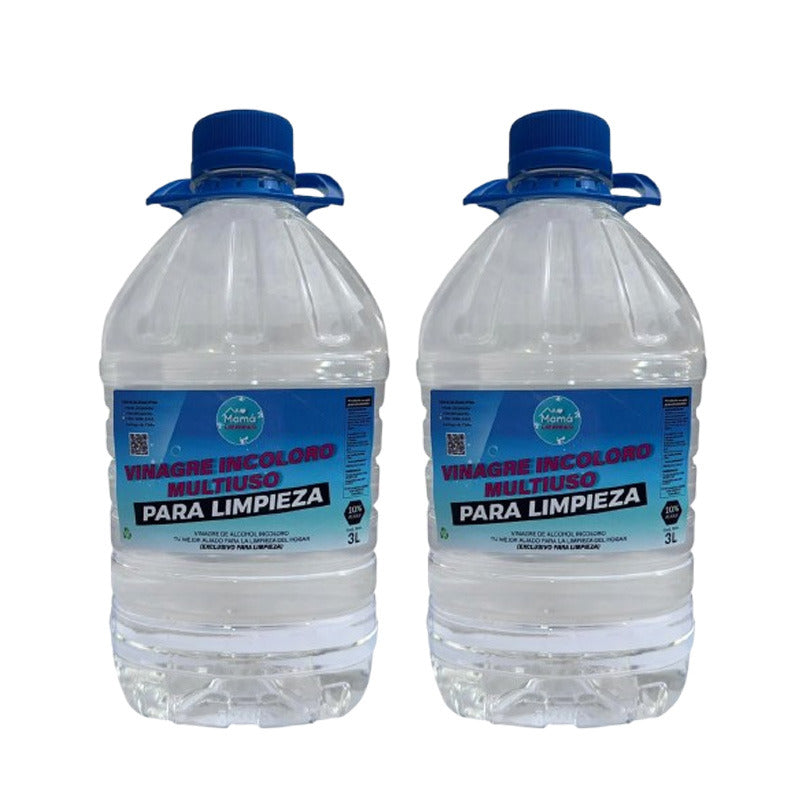 Pack 2 Vinagre de Alcohol Incoloro 10% | Limpieza Profunda 3 L