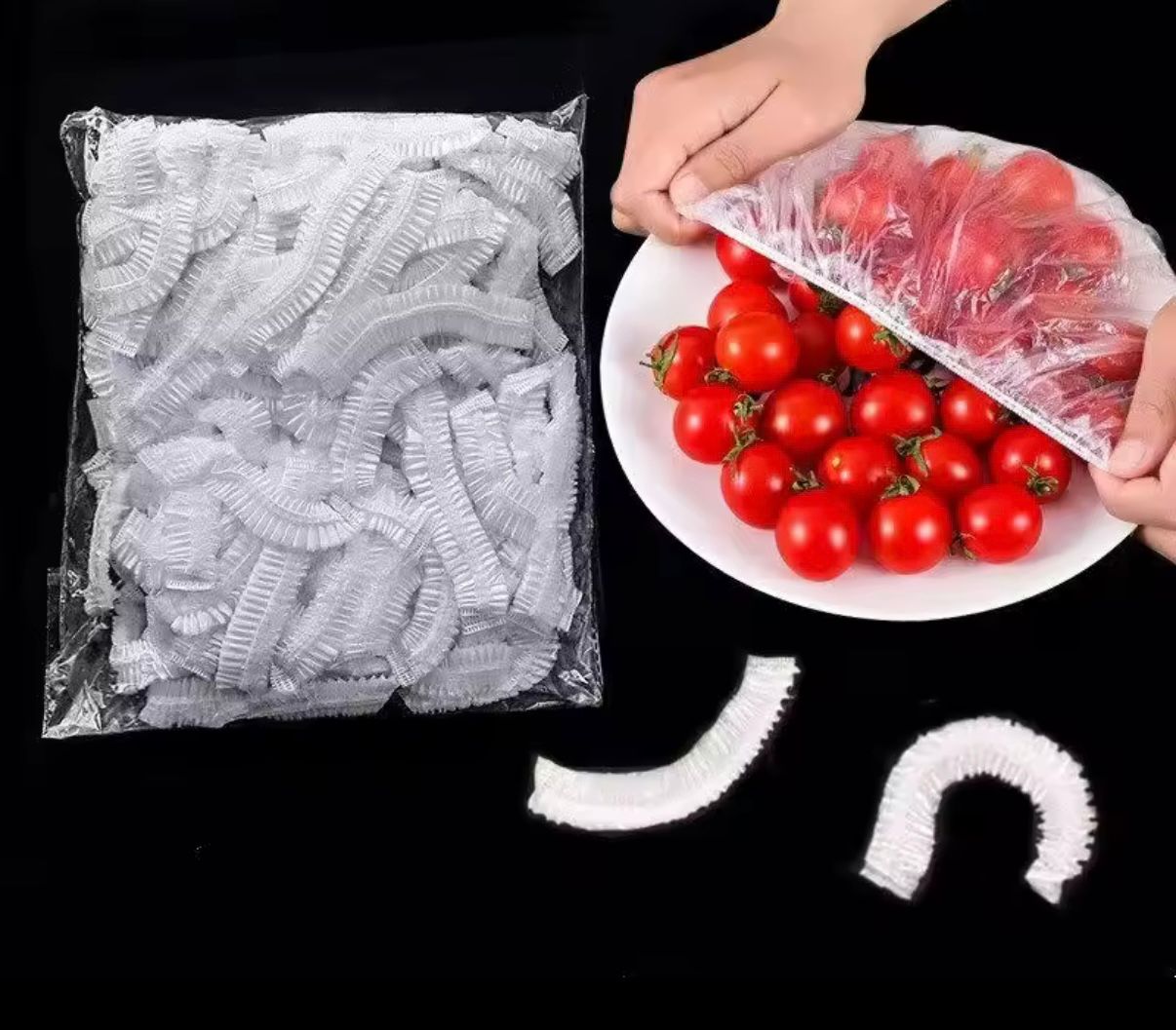 Tapas elásticas de plástico desechable multiuso 20 unidades