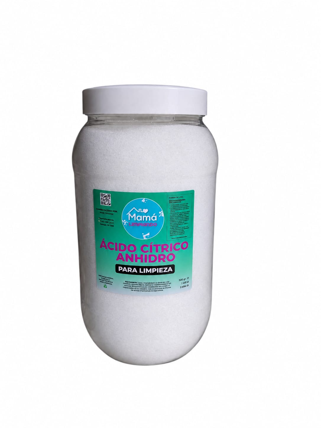 Ácido cítrico para limpieza en pote de 3 kg